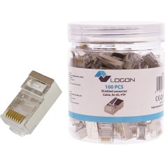 LOGON Professional RJ45 CAT 5e Shielded - High-Quality Connectivity for Reliable Performance | TWP8P8CSRS100